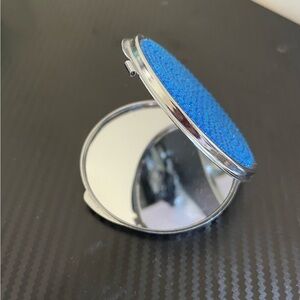 Cerulean Blue Compact Pocket Mirror